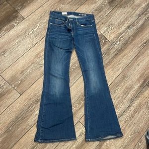 Super flare, dark wash, gap jeans